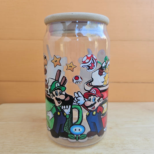 Mario Clear Plastic Tumbler