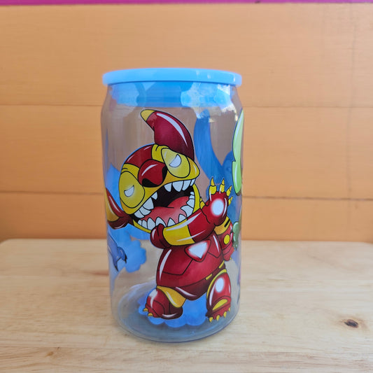 Avengers Stitch Blue Plastic Tumbler