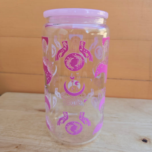 Crystal Healing Clear Glass Tumbler - 16oz