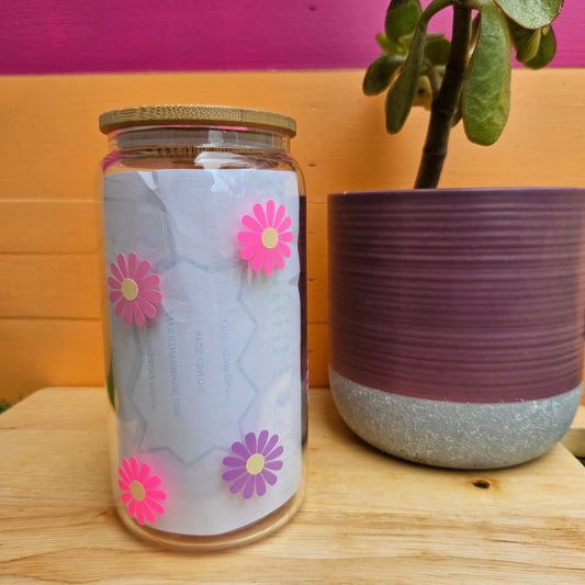 Flowers Glass Tumbler - 16oz